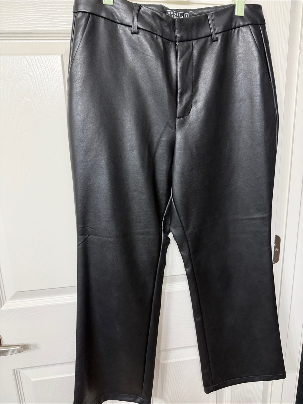 Bagatelle Black Faux Leather Cropped Pants